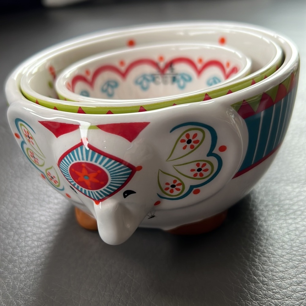 Set of Three Ceramic Measuring Cups